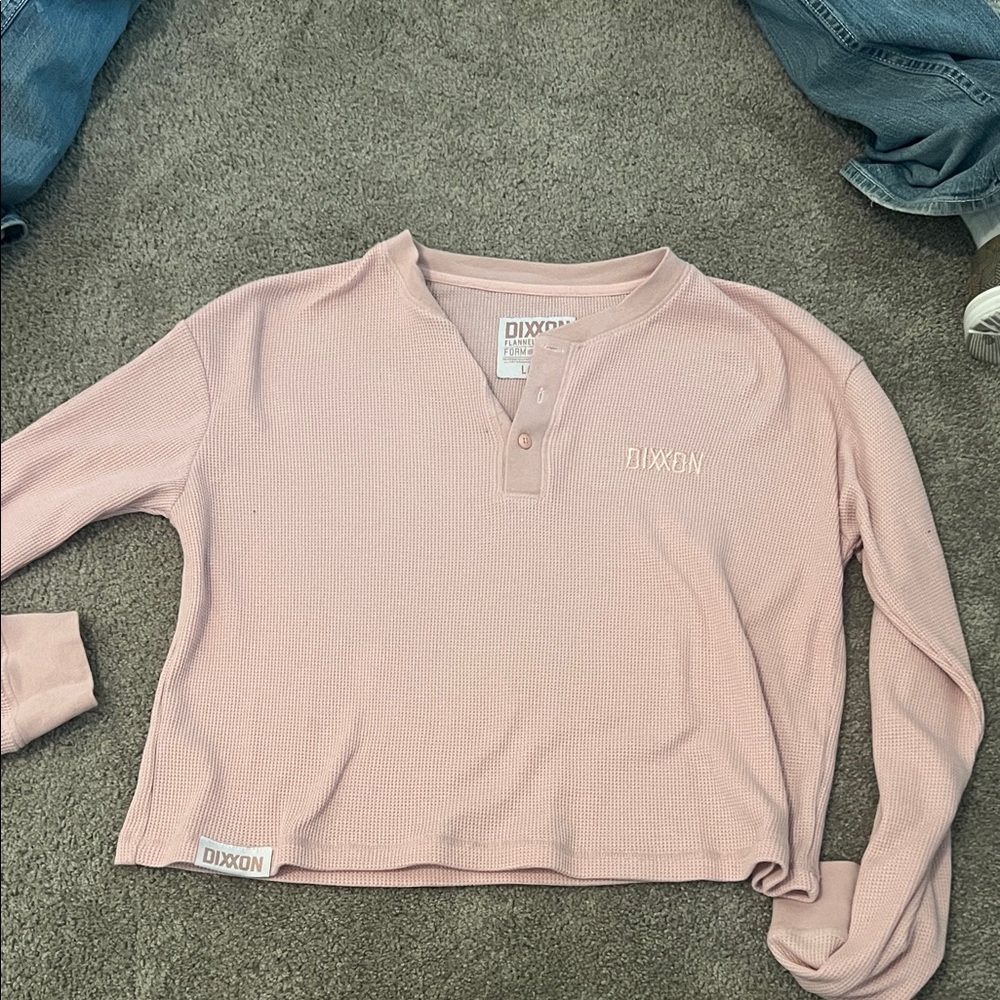 DIXXON Women's Soft Pink Long Sleeve Tee